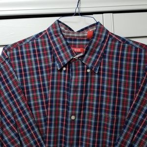 Long sleeve button down plaid shirt